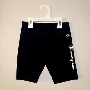 Champion, girls black biker Shorts size small